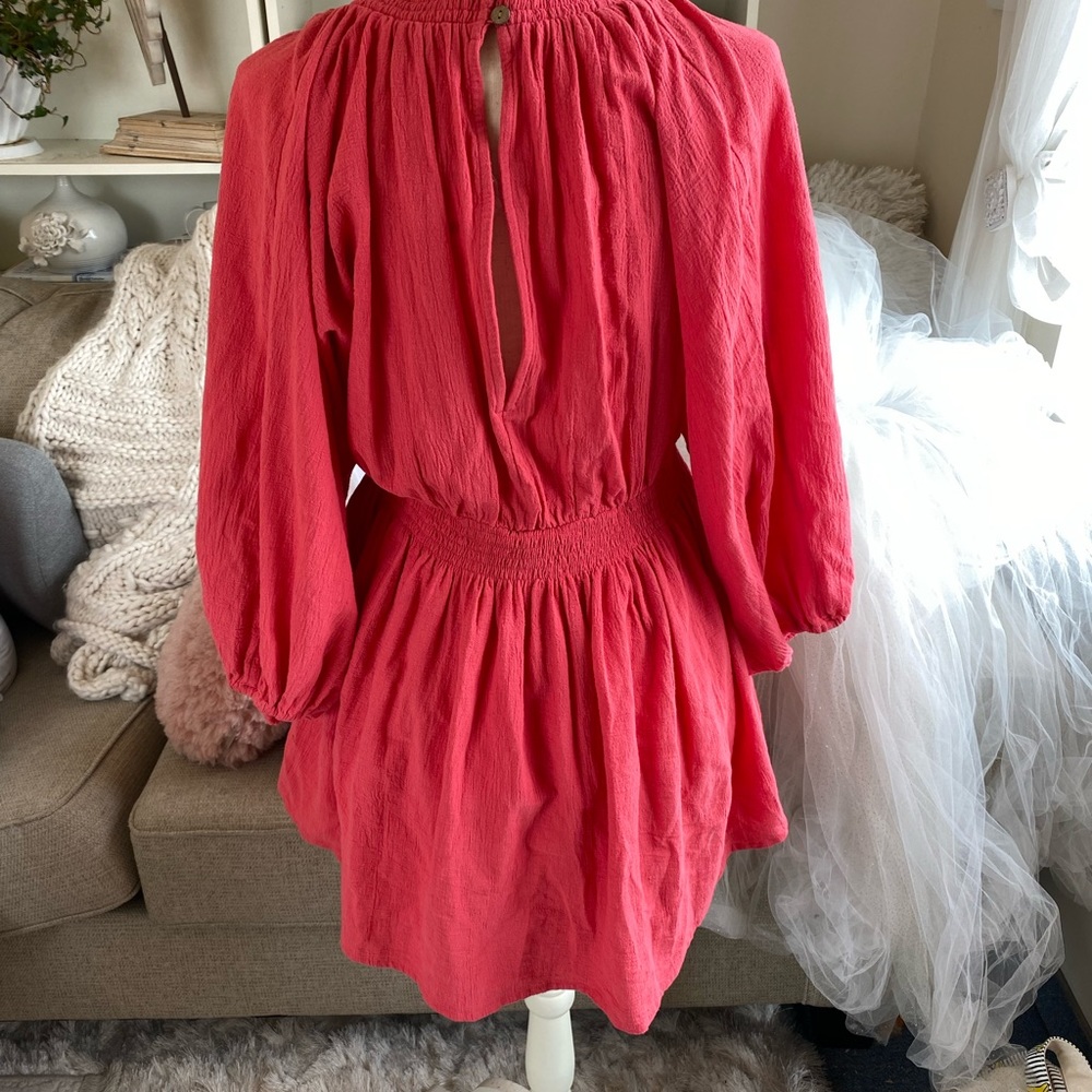 Free people watermelon wedge summer dress - Picture 2 of 3